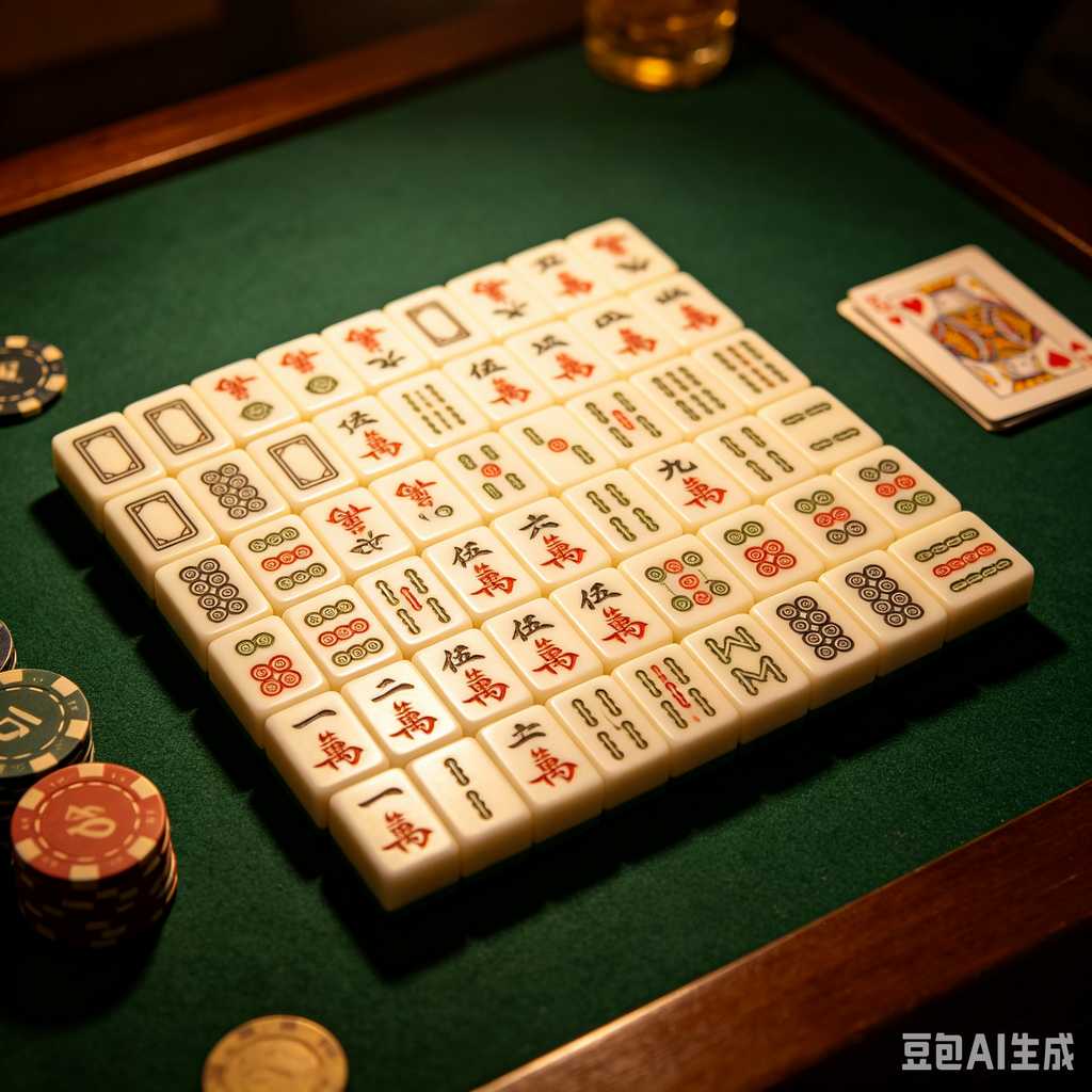 modern text mahjong tiles